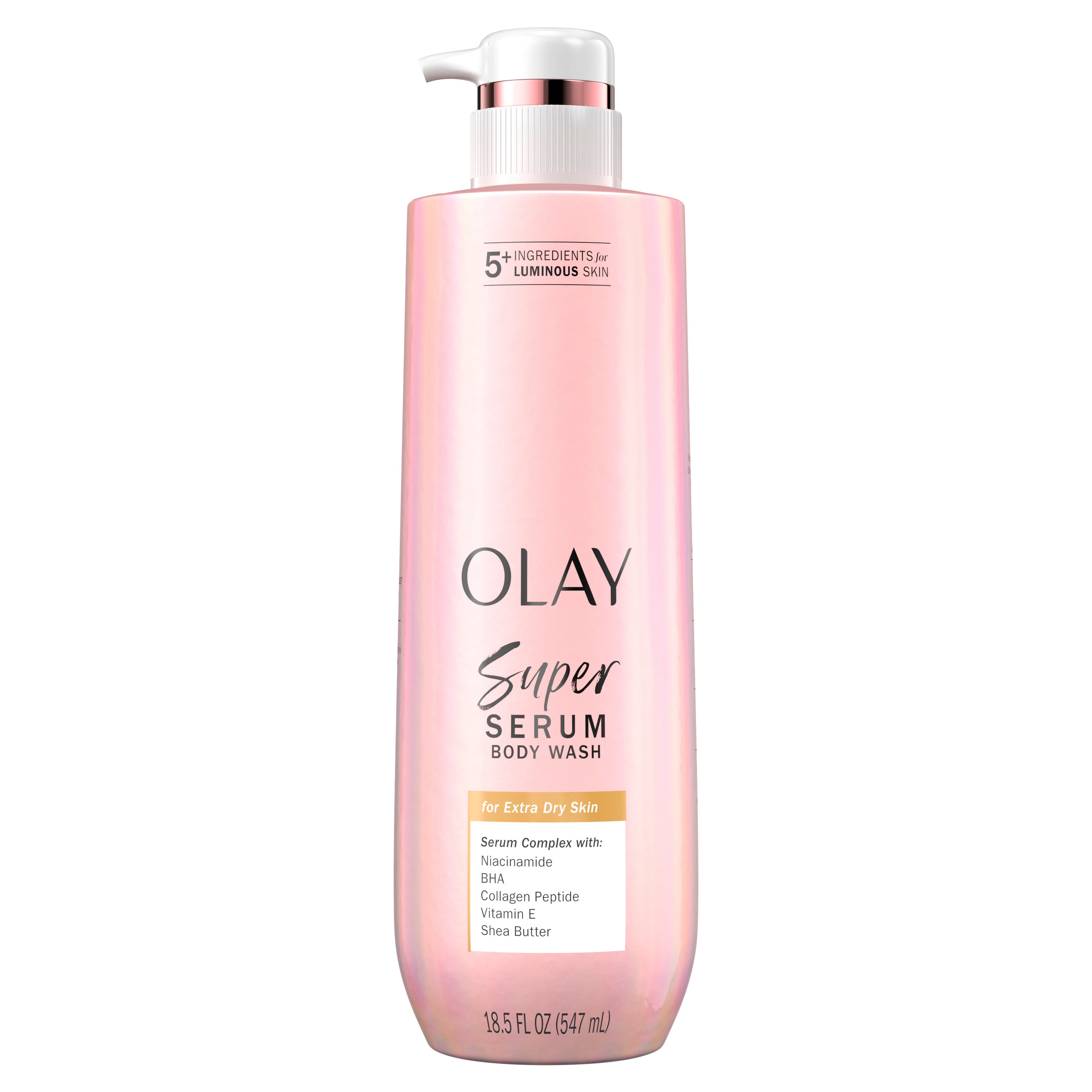 Olay Super Serum Body Wash for Extra Dry Skin bottle with pump Olay Super Serum Body Wash for Extra Dry Skin bottle with pump
