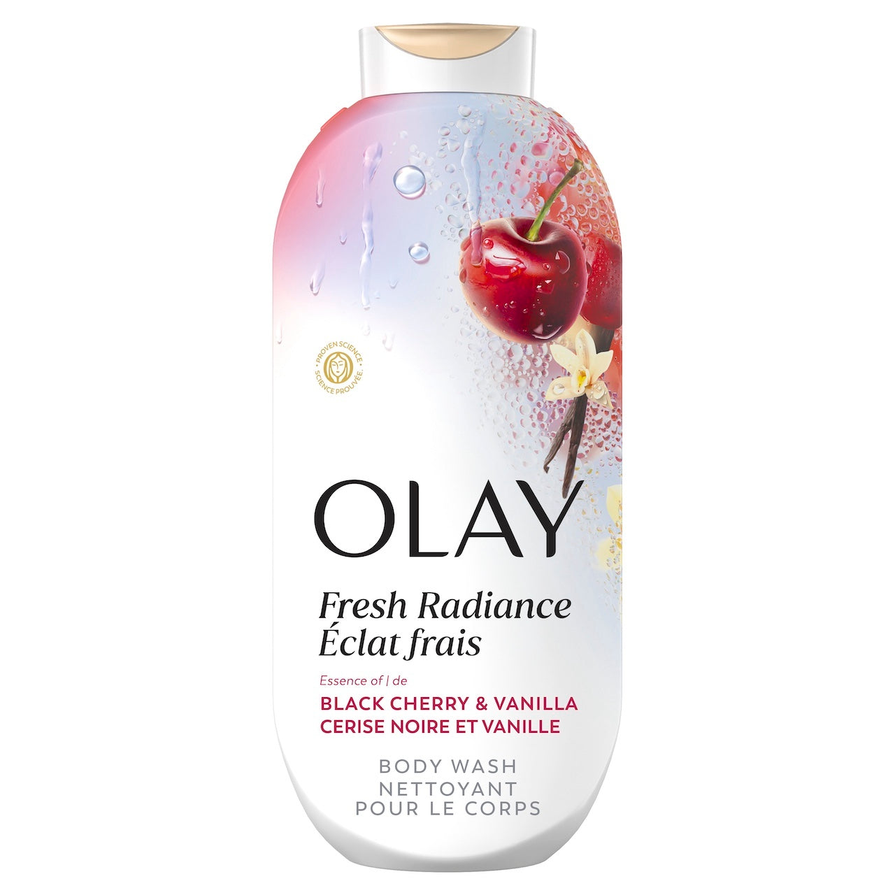 Olay Fresh Radiance Body Wash with Essence of Black Cherry and Vanilla, Vitamin B3 and Antioxidant Blend 22oz Olay Fresh Radiance Body Wash with Essence of Black Cherry and Vanilla, Vitamin B3 and Antioxidant Blend 22oz