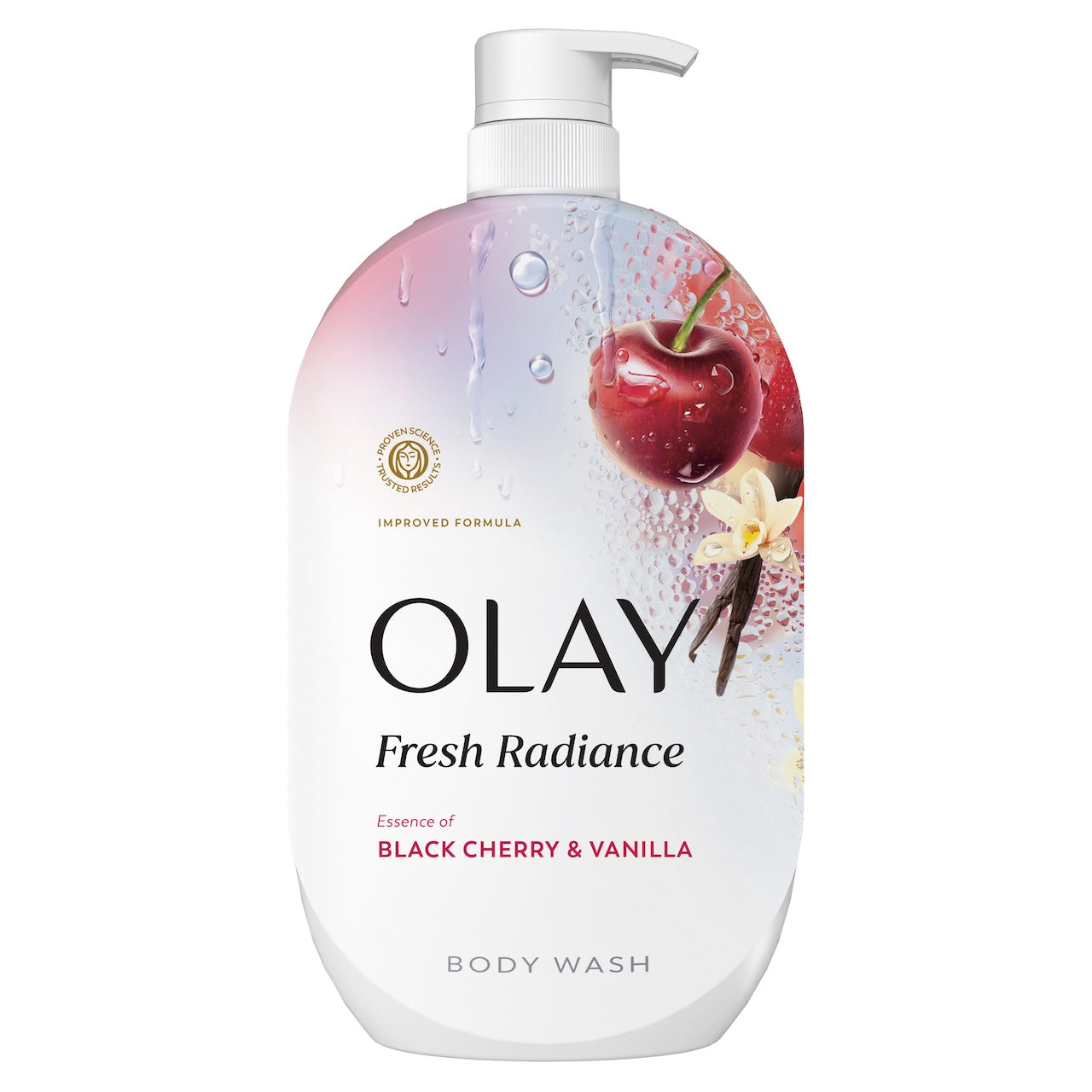 Olay Fresh Radiance Body Wash with Essence of Black Cherry and Vanilla, Vitamin B3 and Antioxidant Blend 35oz Olay Fresh Radiance Body Wash with Essence of Black Cherry and Vanilla, Vitamin B3 and Antioxidant Blend 35oz