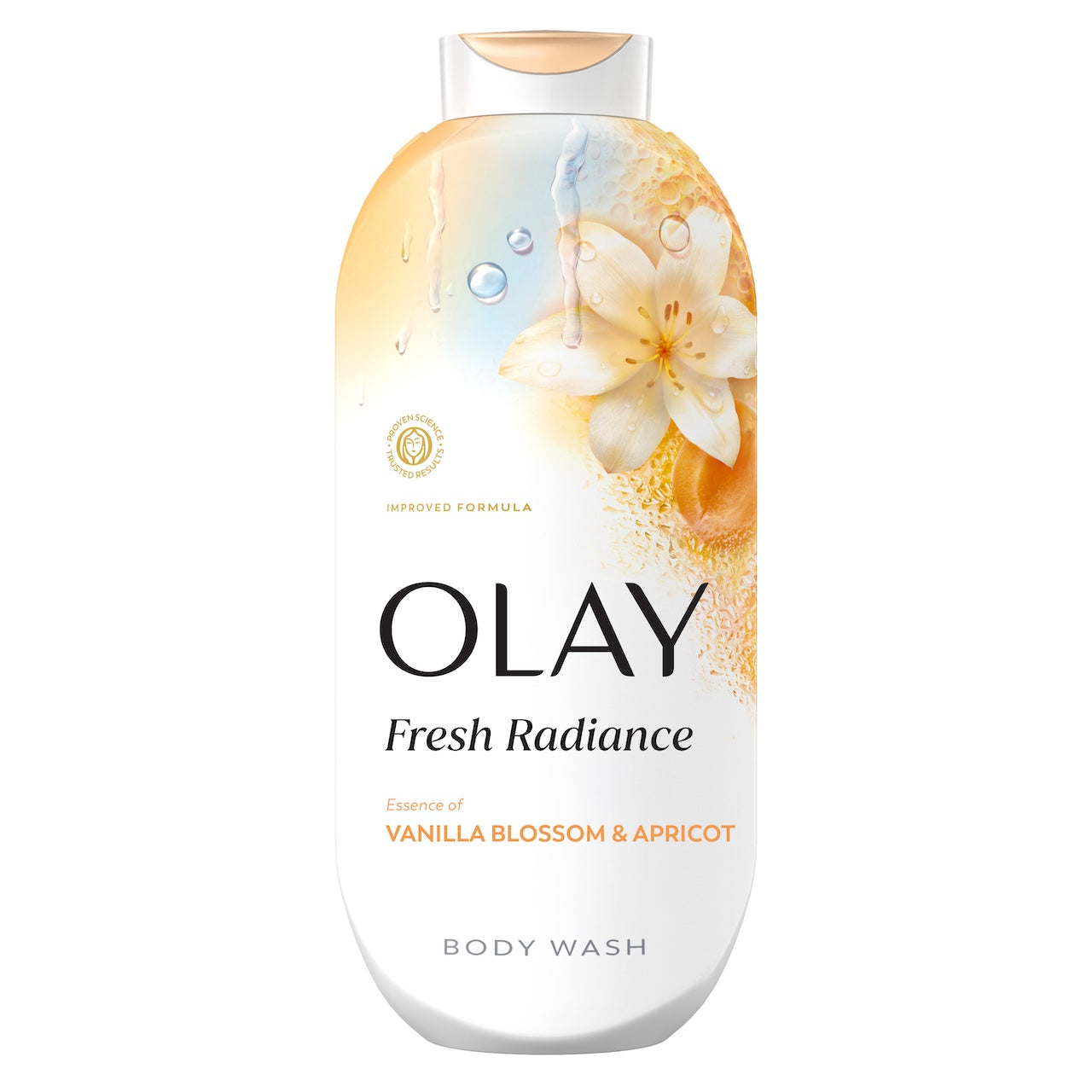 Olay Fresh Radiance Body Wash with Essence of Vanilla Blossom and Apricot, Vitamin B3 and Antioxidant Blend 22oz Olay Fresh Radiance Body Wash with Essence of Vanilla Blossom and Apricot, Vitamin B3 and Antioxidant Blend 22oz