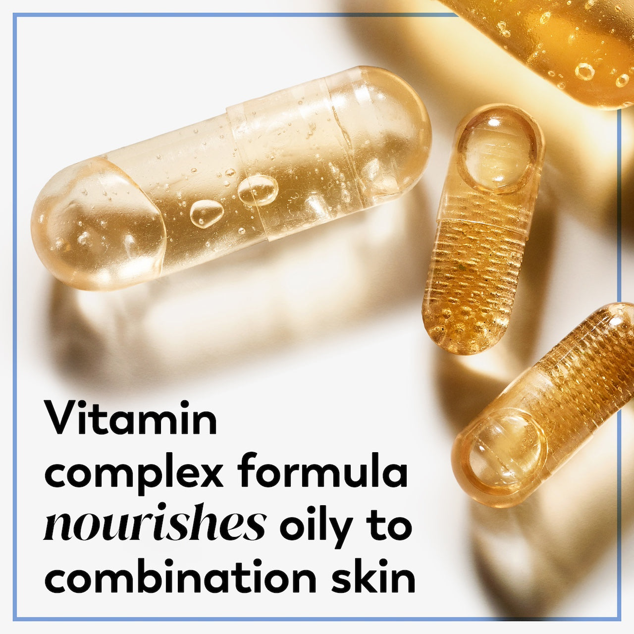 Ingredient image. Vitamin complex formula nourishes oily to combination skin Ingredient image. Vitamin complex formula nourishes oily to combination skin