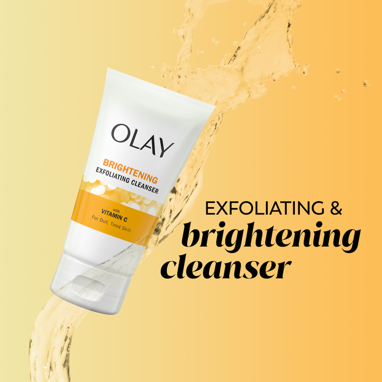 Vitamin C Brightening Cleanser bottle. Exfoliating and brightening cleanser Vitamin C Brightening Cleanser bottle. Exfoliating and brightening cleanser