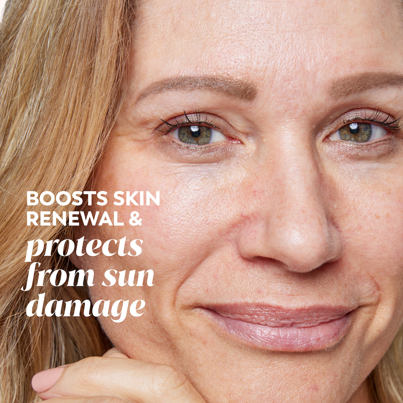 Boosts skin renewal and protects from sun damage Boosts skin renewal and protects from sun damage