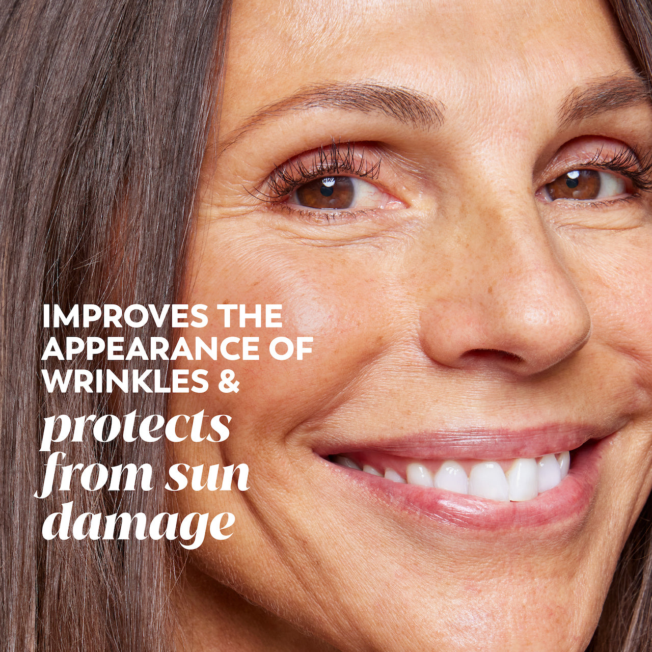 Improves the appearance of wrinkles and protects from sun damage. Improves the appearance of wrinkles and protects from sun damage.