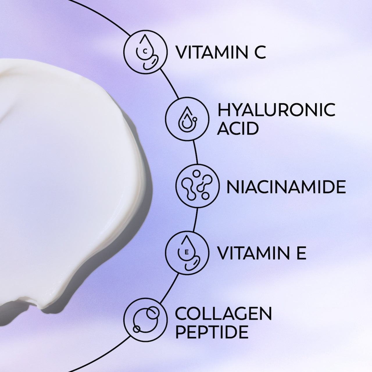 Olay Super Cream Mini with Sunscreen SPF 30 texture swipe. Vitamin C, Hyaluronic Acid , Niacinamide, Vitamin E., Collagen peptide Olay Super Cream Mini with Sunscreen SPF 30 texture swipe. Vitamin C, Hyaluronic Acid , Niacinamide, Vitamin E., Collagen peptide