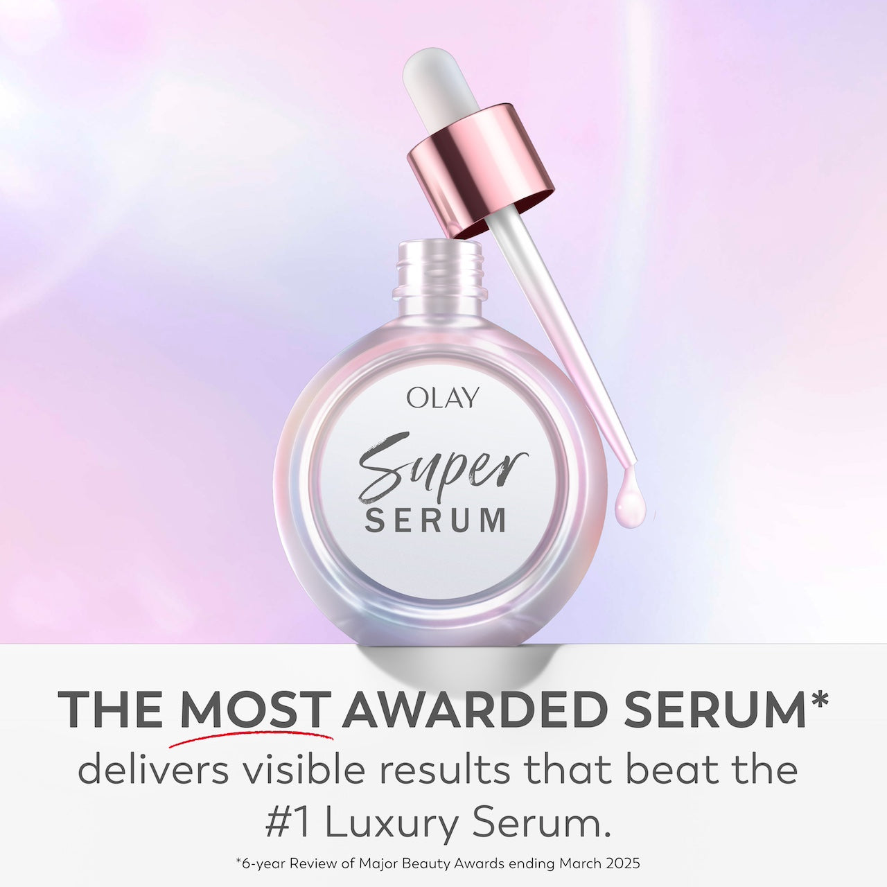 Super Serum jar with dropper detached. The most awarded serum* delivers visible results that beat the #1 luxury serum. *6 year review of major beauty awards ending March 2025 Super Serum jar with dropper detached. The most awarded serum* delivers visible results that beat the #1 luxury serum. *6 year review of major beauty awards ending March 2025