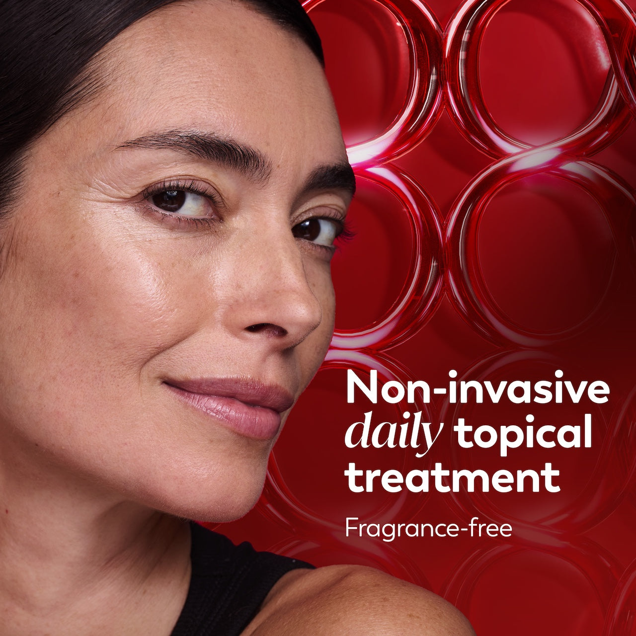 Model posing. Non invasive daily topical treatment. Fragrance free. Model posing. Non invasive daily topical treatment. Fragrance free.