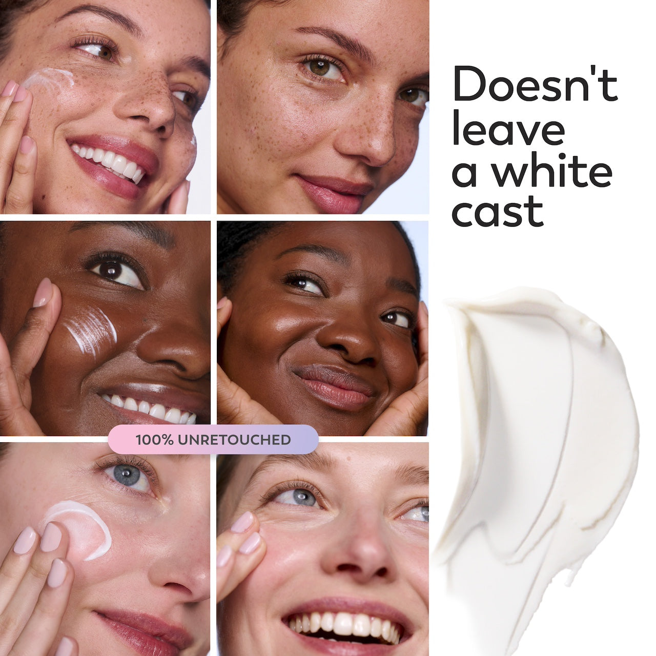 6 model images of Super Cream application and results. Doesnt leave a white cast. 6 model images of Super Cream application and results. Doesnt leave a white cast.