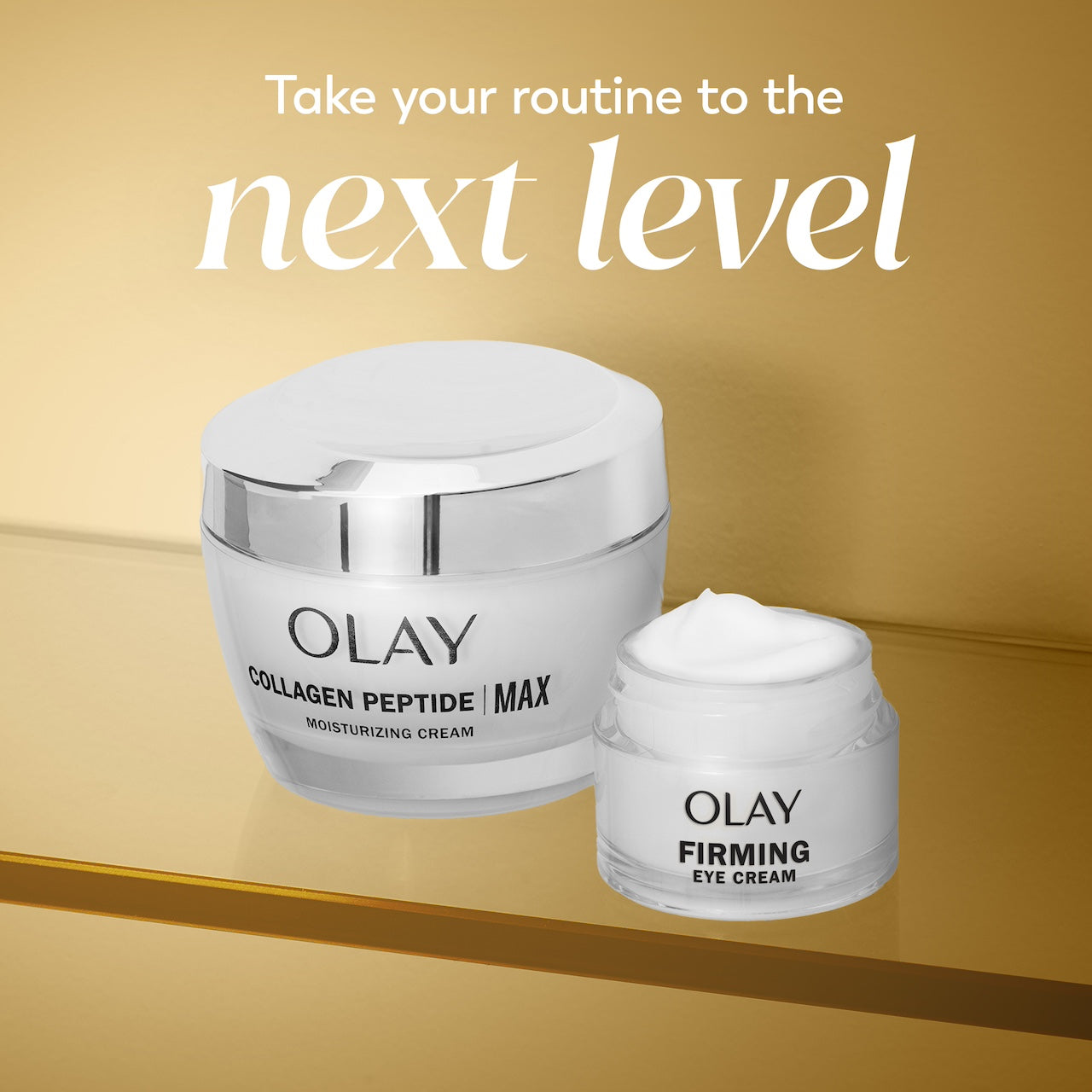 Collagen Peptide Moisturizing Cream MAX jar and Collagen peptide firming eye cream jar. Take your routine to the next level Collagen Peptide Moisturizing Cream MAX jar and Collagen peptide firming eye cream jar. Take your routine to the next level