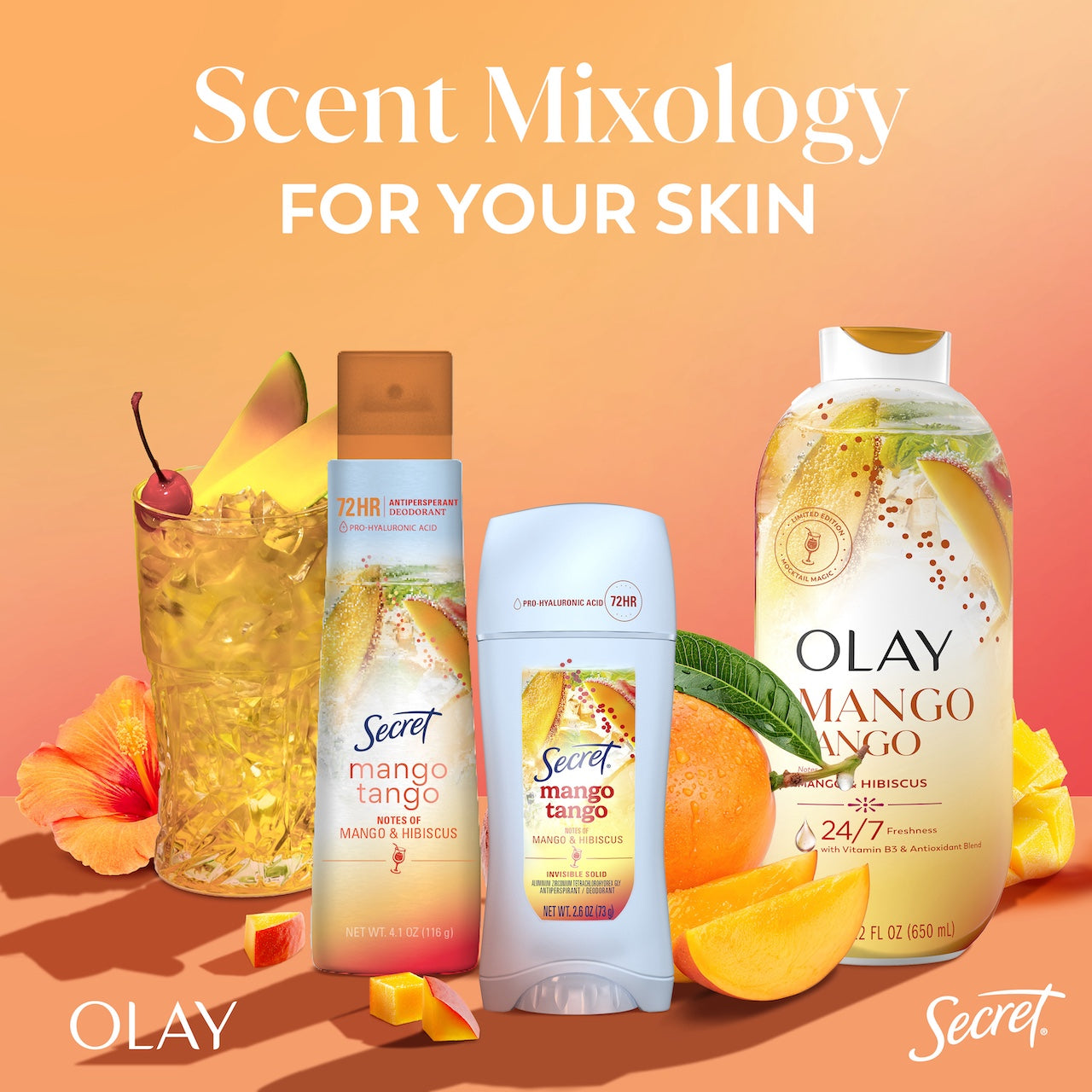 Mango Tango 3 bottle lineup. Orange drink with cheey and mango slices on top. Scent mixology for your skin. Mango Tango 3 bottle lineup. Orange drink with cheey and mango slices on top. Scent mixology for your skin.