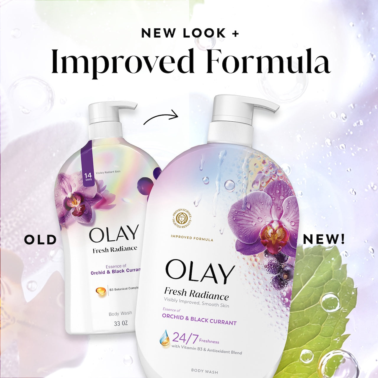 Fresh Radiance Body Wash old bottle design and new. New look plus improved formula. Fresh Radiance Body Wash old bottle design and new. New look plus improved formula.