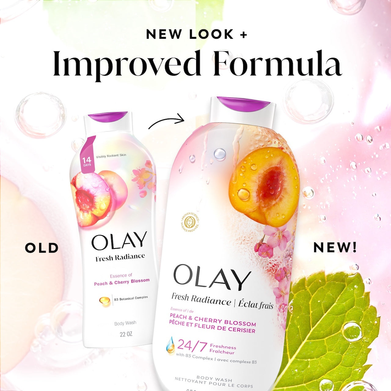 Fresh Radiance Body Wash old bottle design and new. New look plus improved formula. Fresh Radiance Body Wash old bottle design and new. New look plus improved formula.