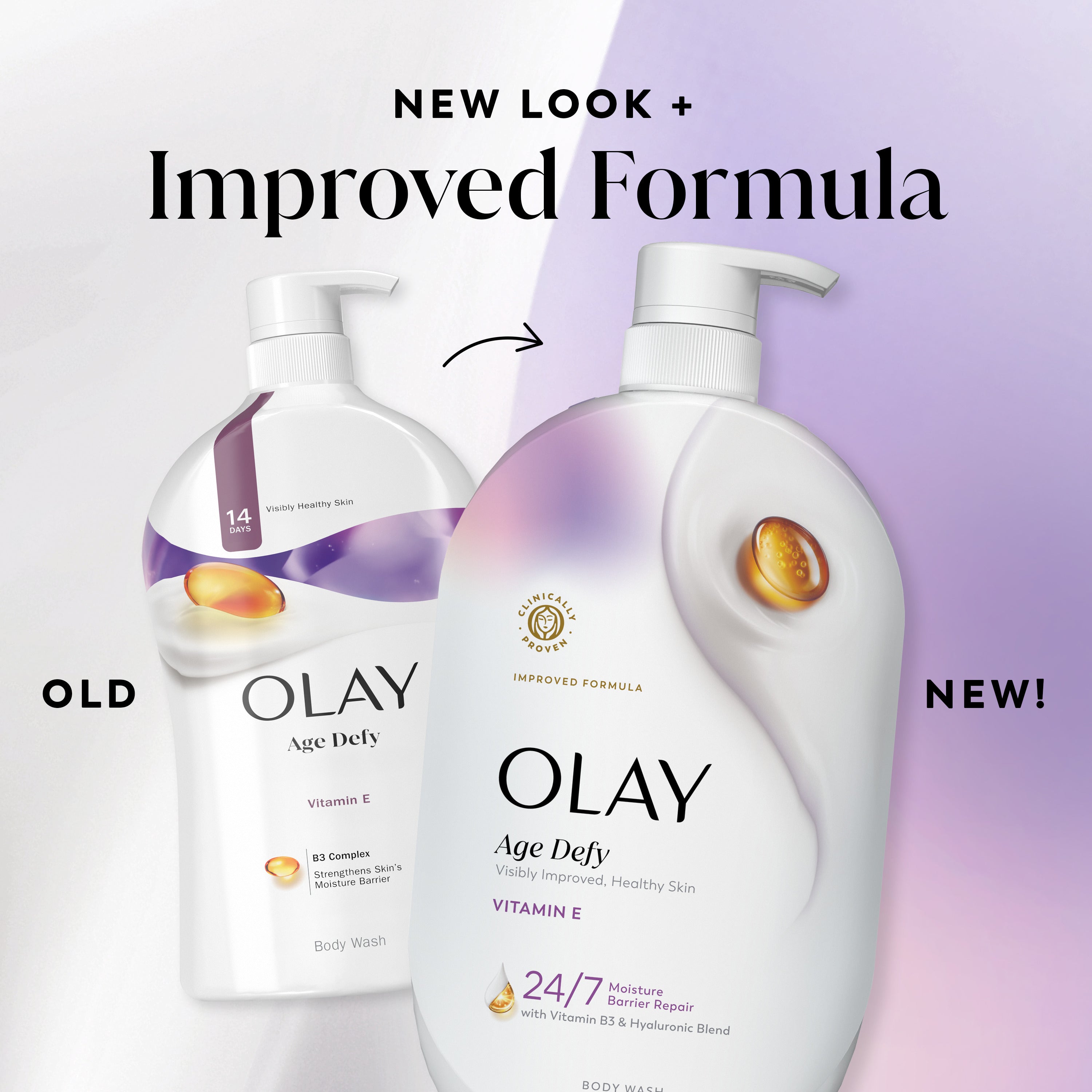 Olay Ultra Moisture Body Wash, new look plus improved formula Olay Ultra Moisture Body Wash, new look plus improved formula