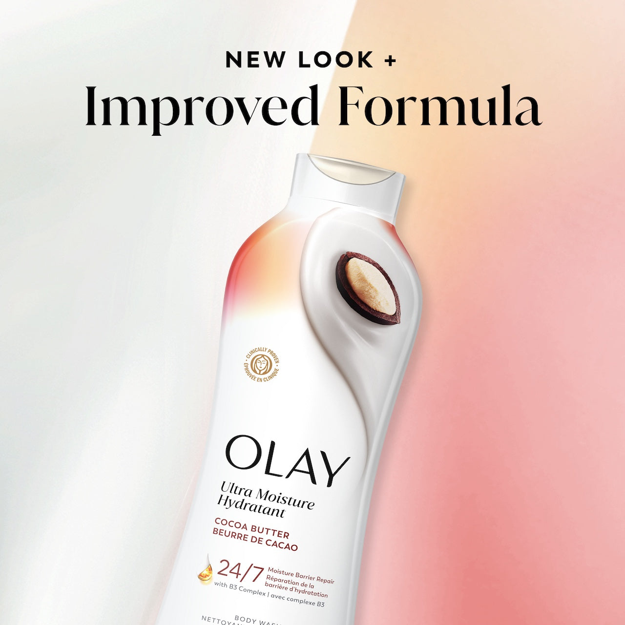 Olay Ultra Moisture Body Wash. New look plus improved formula Olay Ultra Moisture Body Wash. New look plus improved formula