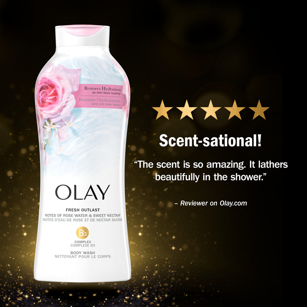 Scent-sational! "The scent is so amazing. It lathers beautifully in the shower" - Reviewer on Olay.com Scent-sational! "The scent is so amazing. It lathers beautifully in the shower" - Reviewer on Olay.com