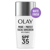 Prime + Protect Facial Sunscreen with Vitamin C SPF 35 Matte Finish. Broad Spectrum SPF 35