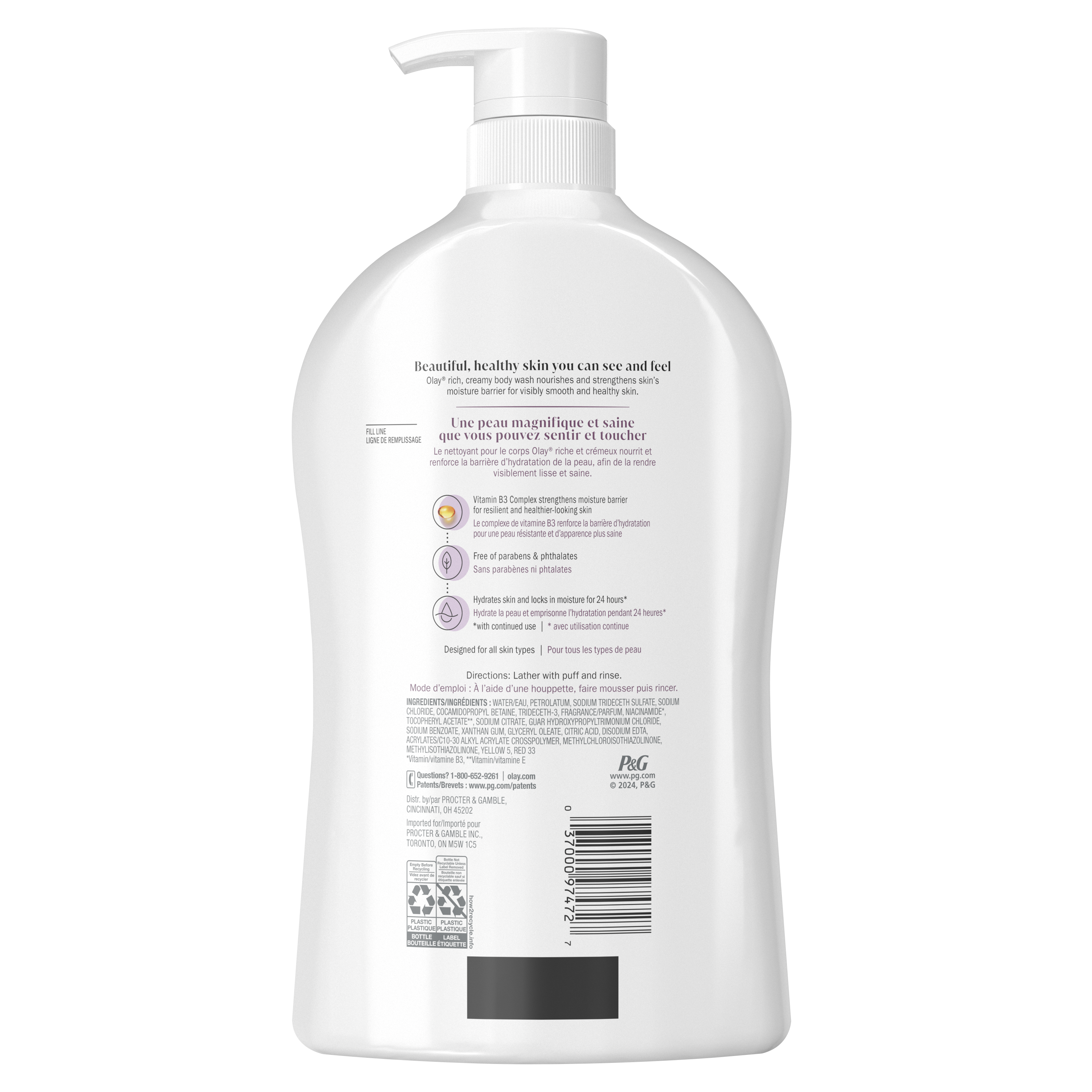 Olay Age Defying Body Wash with Vitamin E, 30 fl oz back