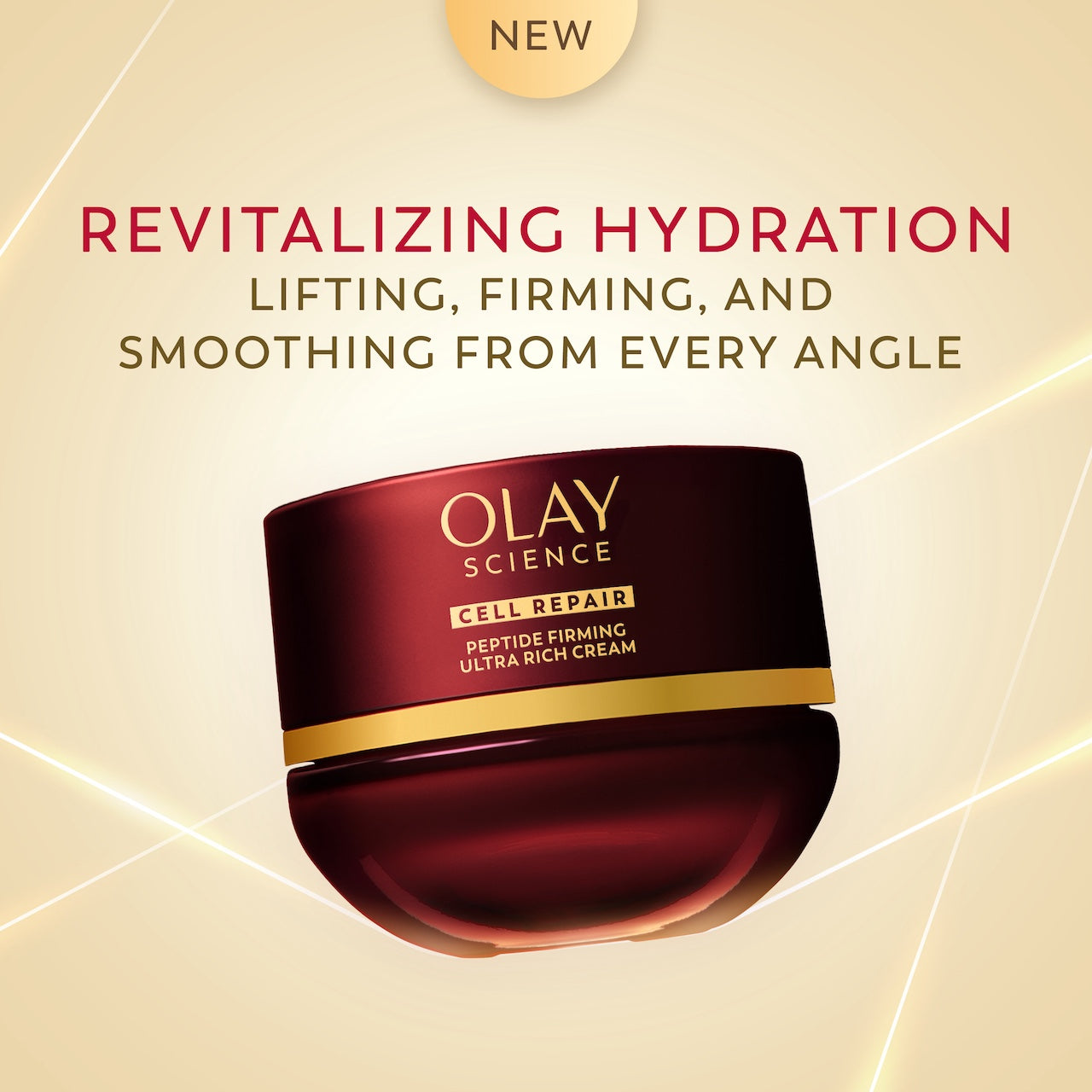 OLAY Magic Ultra Rich Cream jar. New. Revitalizing hydration. Lifting, firming and smoothing from every angle