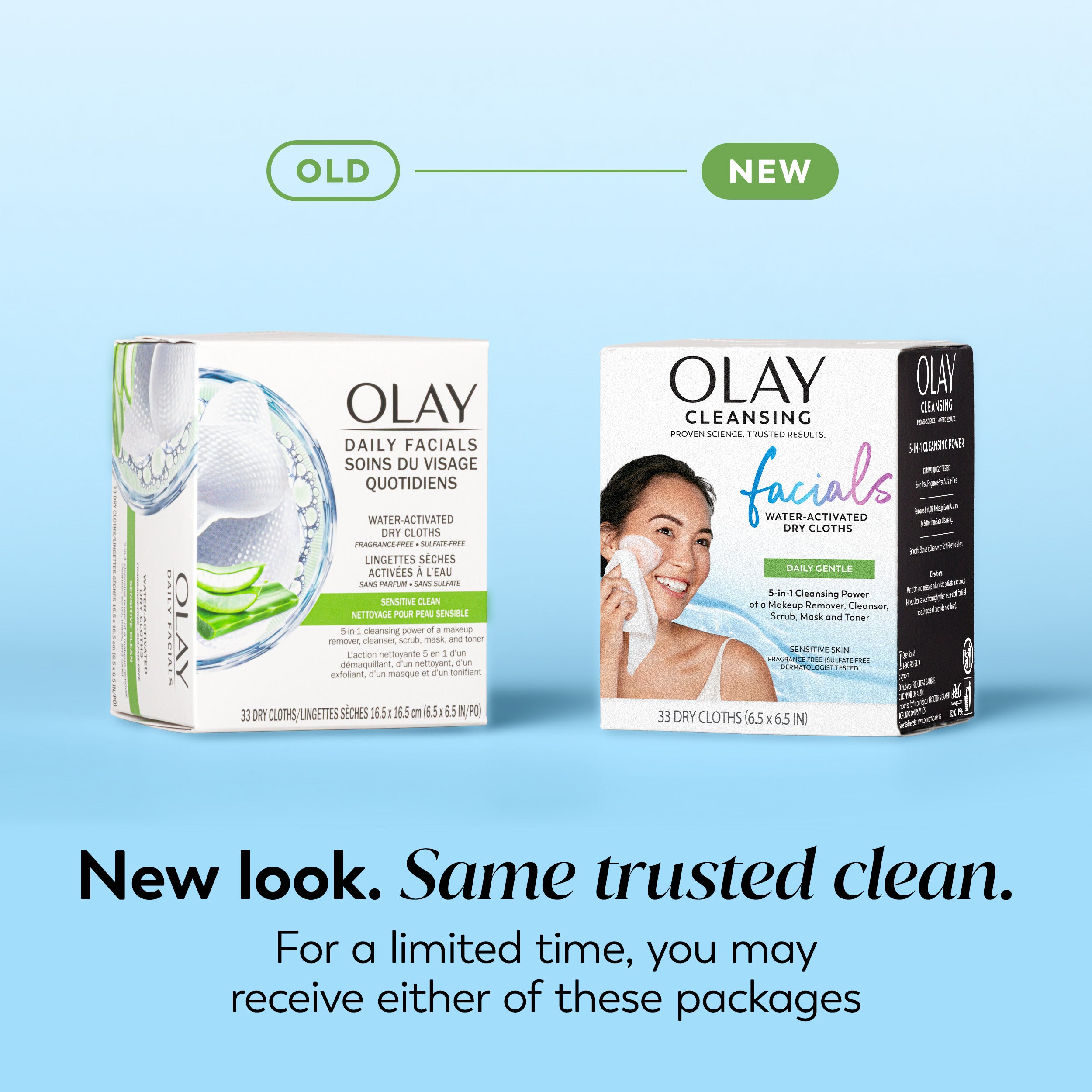 Daily Facials | Cleansing Cloths | Gentle Sensitive Clean 33 ct