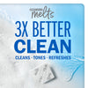 Cleansing melts packaging with text '3X Better Clean' and product name on a blue and white background.