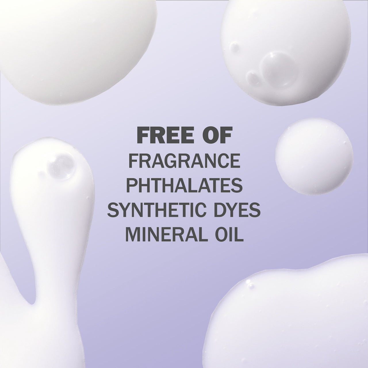 Olay Retinol 24 Night Smoothing Serum textures. Free of fragrance, phthalates, synthetic dyes, mineral oil