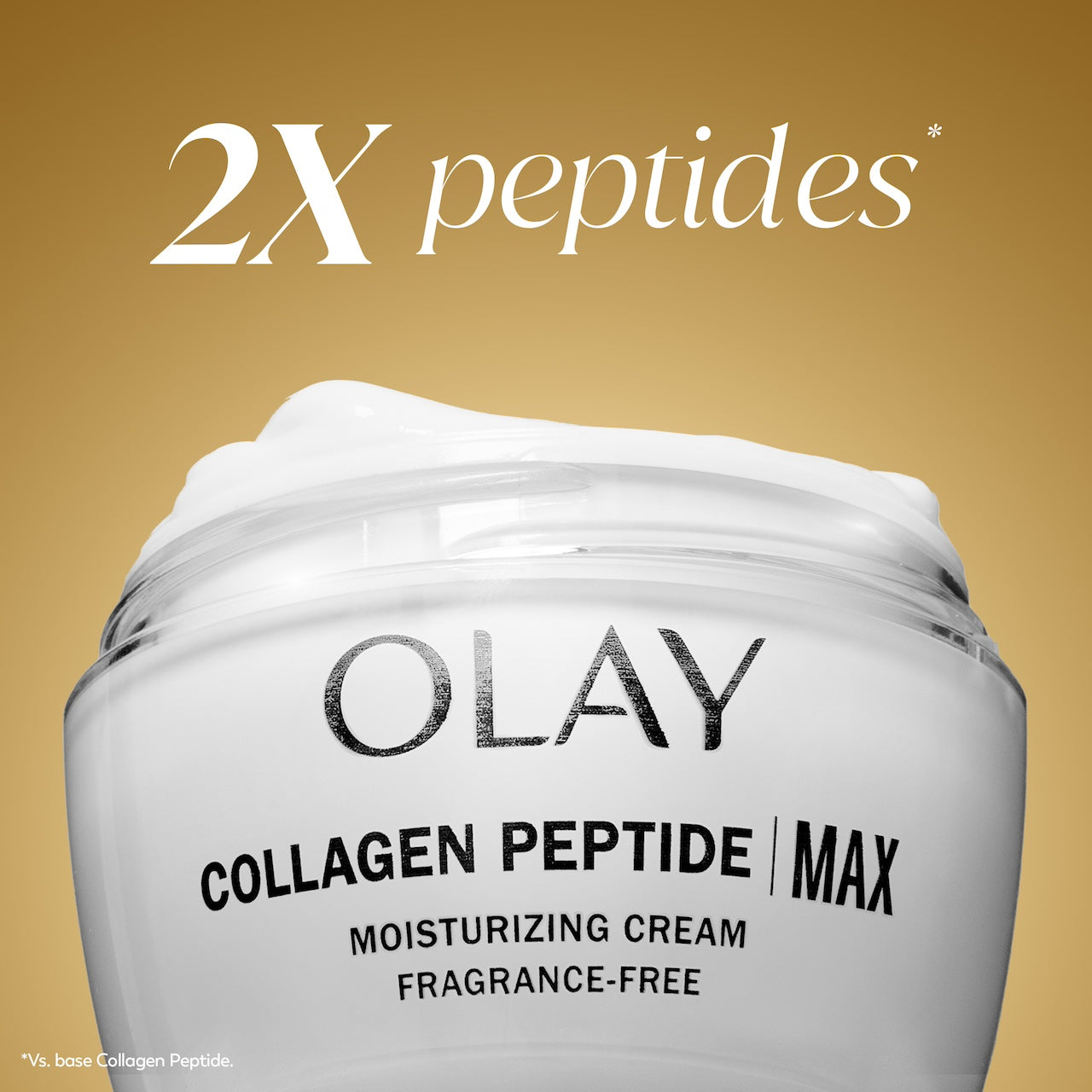 Collagen Peptide Moisturizing Cream MAX jar. 2x peptides* *vs base collagen peptide