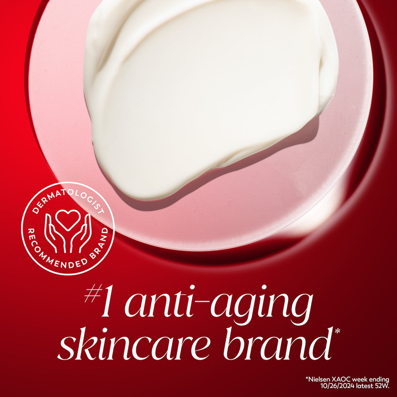 Regenerist Micro-Sculpting Cream Moisturizer texture.  #1 anti aging brand*. Dermatologist recommended brand. *Nielsen XAOC week ending 10/26/2024 latest 52W