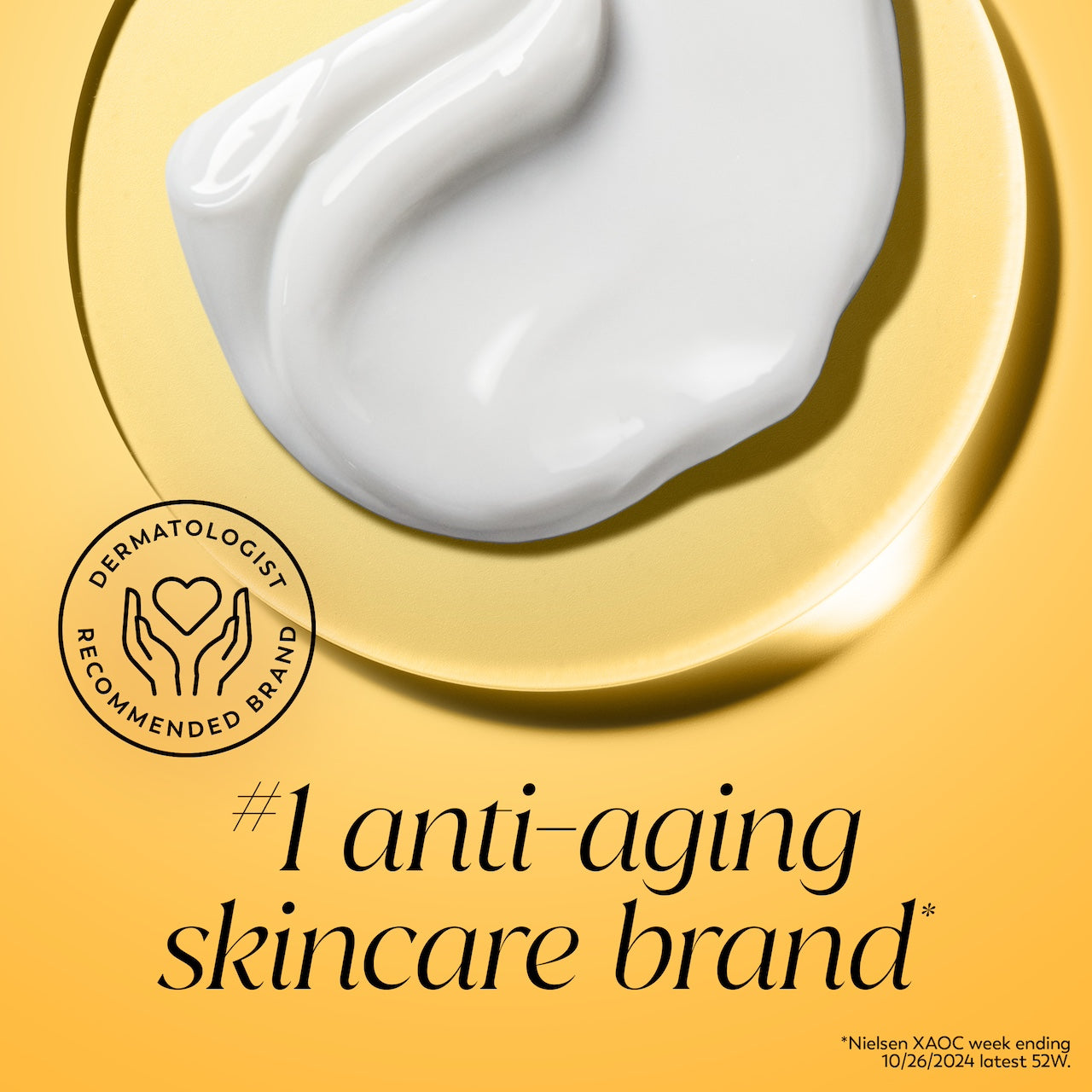Vitamin C Lightweight Hydrating Moisturize texture swipe. #1 anti-aging skincare brand. *Nielsen XAOC week ending 10/26/2024 latest 52W. Dermatologist recommended brand.