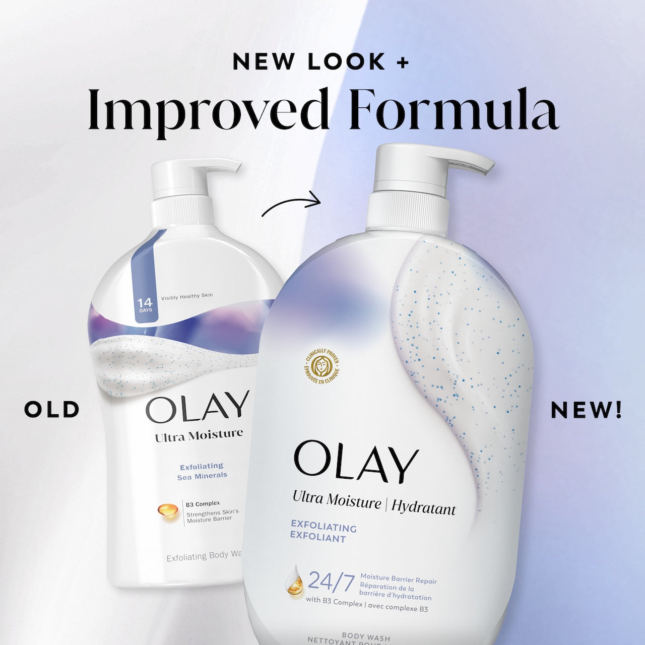 Olay Ultra Moisture Body Wash, new look plus improved formula