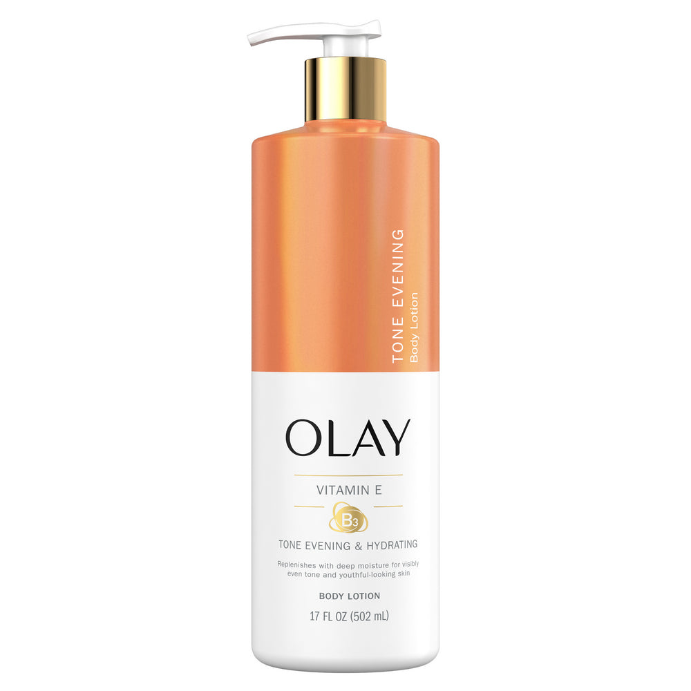 Olay body lotion bottle on a white background