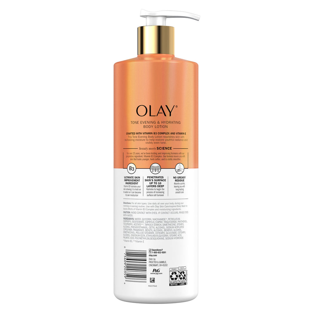Olay body lotion bottle on a white background