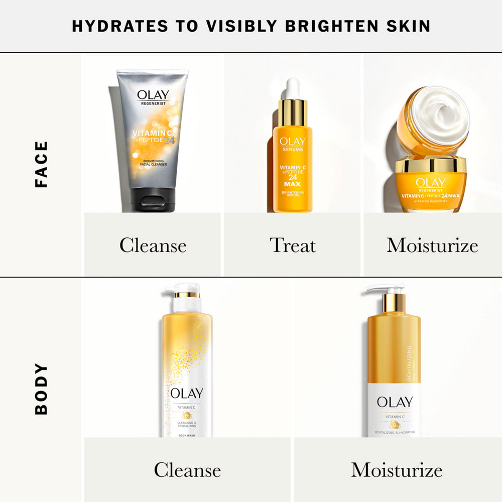 Olay Cleansing & Nourishing Body Wash with Vitamin B3 and Vitamin C, 20 fl oz
Regimen