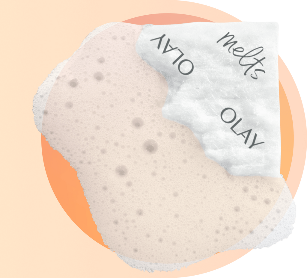 Olay Cleansing Melt Vitamin C dissolving into foam