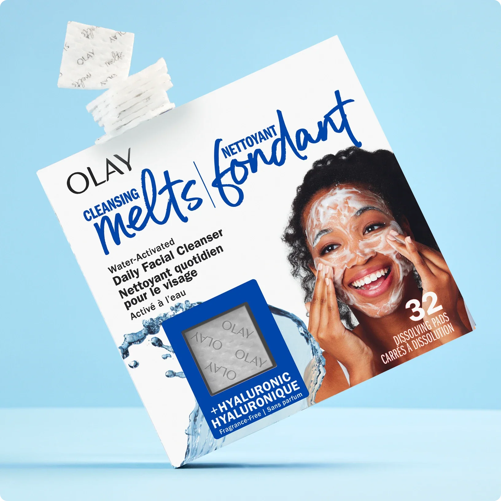 Nettoyant fondant Olay avec acide hyaluronique