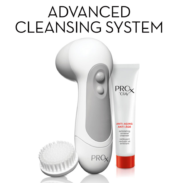 olay prox advanced cleansing system brush head cleanser